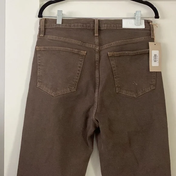 RE/DONE 70s Ultra High Rise Stove Pipe Jeans | Chocolate (30) NWT - Picture 8 of 9